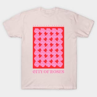 Portland, Oregon - City Of Roses (Red & Pink) T-Shirt